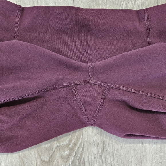 COPY - Lululemon Gather and Crow High-Rise Crop Leggings Size 4 in Burgundy/Plum - Picture 7 of 8